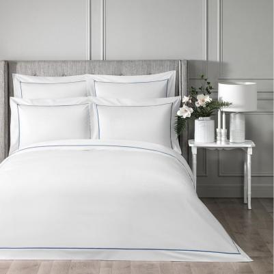 Пододеяльник Плаза 200 х 210 см сатин бело-синий