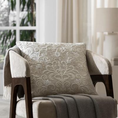 Подушка декоративная Эральдо бежевый 45x45 см, 1 пр