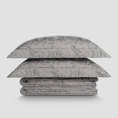 Покрывало Орелья серый 260x260 см и наволочки 50x70 см 3 предмета – фото 7
