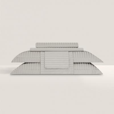 Простыня на резинке Ларье 160х200 см, серый – фото 1