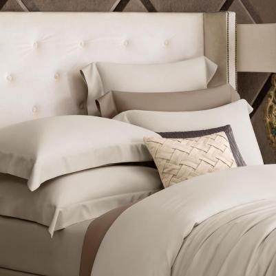 Сенса беж КПБ 220x240/260х270/50x70-2, 4 пр, 100% Sensotex эвкал. Вол – фото 1