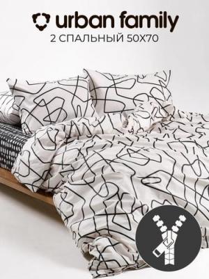 Постельное белье на молнии однотонное, Марианна, 2 спальное, наволочки на молнии 50х70, 100% хлопок, перкаль – фото 4