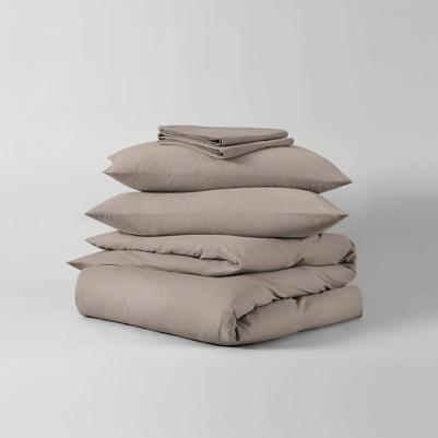 Постельное белье на молнии однотонное, Витаж, семейное, наволочки на молнии 50х70, 100% хлопок, перкаль – фото 1