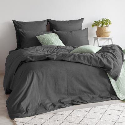 Комплект постельного белья Сатин 2 спальный Graphite 70х70, хлопок 100% 790365