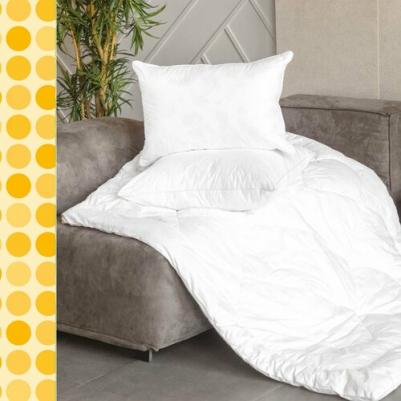 Одеяло 140х205 см лебяжий пух/перкаль стеганое (белое) – фото 4