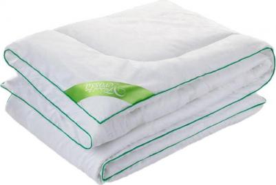 Одеяло 172х205 см бамбуковое волокно/сатин-жаккард стеганое (белое)