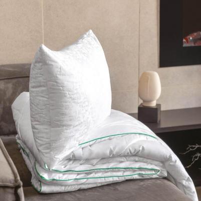 Одеяло 172х205 см бамбуковое волокно/сатин-жаккард стеганое (белое) – фото 3