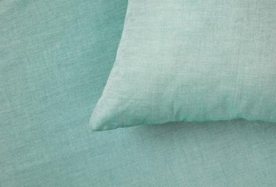 Постельное белье Emerald зеленое (евро, 2 наволочки 70х70, меланж) – фото 3