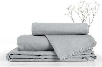 Постельное белье Silver серое (евро, 2 наволочки 50х70, меланж) – фото 8