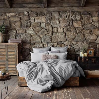 Простыня на резинке Silver 140х200 см меланж 130 г/кв.м – фото 1