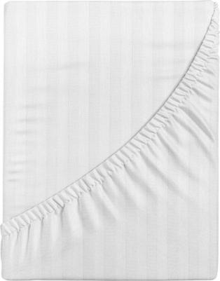 Простыня на резинке Stripe 160х200 борт 30см Royal, хлопок 100%,цвет белый, 784500 – фото 2