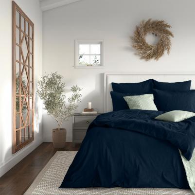 Простыня Сатин 200х220 Twilight blue, сатин, хлопок 100%, 780681 – фото 5