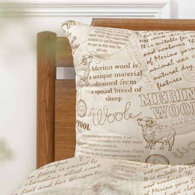 Одеяло 140х205 см шерсть мериноса/поплин стеганое – фото 4