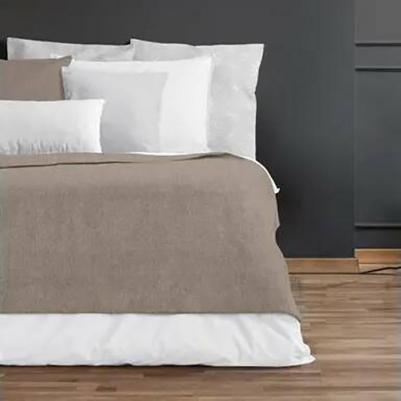 Покрывало рогожка 140x220 cм светло-коричневое – фото 4