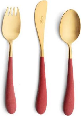 Набор столовых приборов Alice red gold детский 3 предмета
