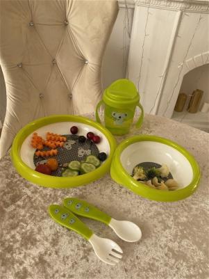 Набор детской посуды цвет: зеленый – фото 7