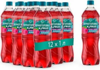 Вода газированная H2 FRUIT Малина-Черника 1 л ПЭТ (12 штук в упаковке) – фото 1