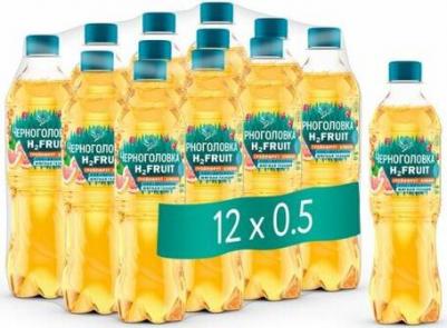 Вода газированная H2FRUIT Грейпфрут-Клюква 0,5 л ПЭТ – фото 1