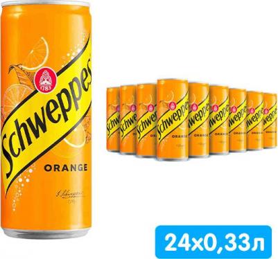 Напиток сильногазированный Orange жестяная банка 0,33 л – фото 1