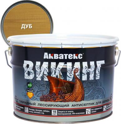 Антисептик Викинг декоративный для дерева дуб 9 л – фото 1