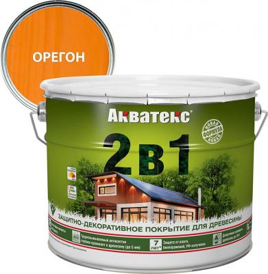Защитно-декоративное покрытие для дерева, полуматовое, 9 л, орегон – фото 2