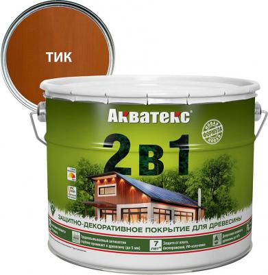 Защитно декоративное текстурное покрытие для древесины 9 л тик – фото 2