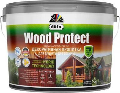 Пропитка Wood protect для защиты древесины, гибридная, белый 9 л – фото 6