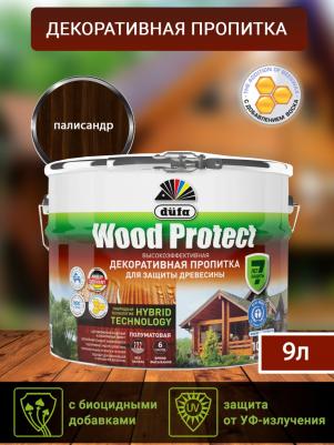 Пропитка Wood Protect для защиты древесины, гибридная, палисандр 9 л – фото 4