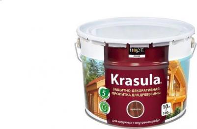 Защитно-декоративный состав KRASULA Тёмный орех 10 л