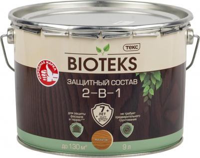 Защитный лессирующий состав для дерева Bioteks 2-в-1, 9 л, махагон – фото 10