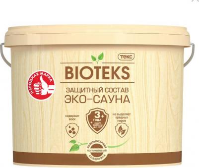 Защитный состав Bioteks Эко-сауна, полуматовый, бесцветный, 2 л – фото 2