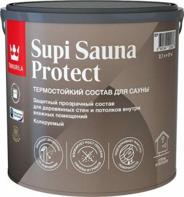 Состав защитный термостойкий для бань и саун Supi Sauna Protect база под колеровку 4601541202647