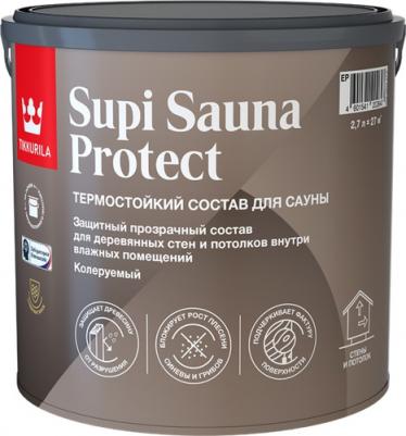 Состав защитный термостойкий для бань и саун Supi Sauna Protect база под колеровку (9л)