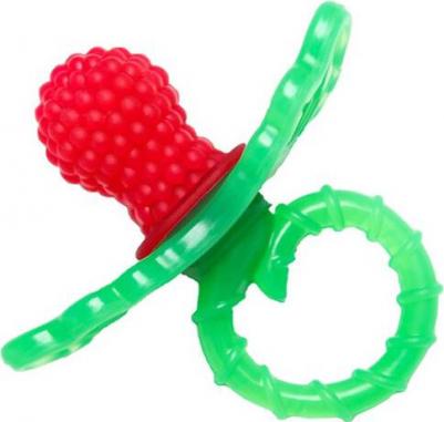 Прорезыватель силиконовый Ягодка-пустышка, цвет красный – фото 3