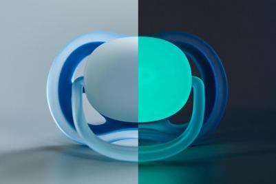 пустышка силикон. ортодонт. ultra air с щитком-нагубн.кольцом, футляром ночная д/мальчиков 6-18 мес. №2 – фото 11