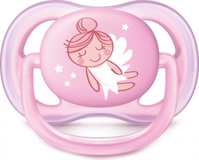 Пустышка силиконовая SCF545 / 10 ортодонтическая Ultra air для девочки