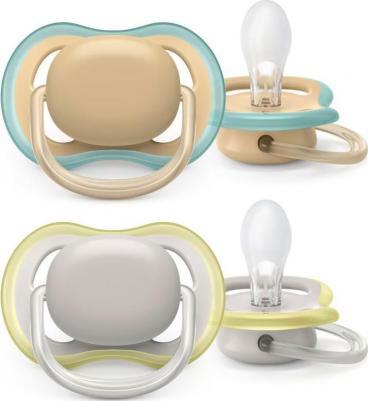 Соска-пустышка силиконовая ортодонтическая с футляром 0-6мес Ultra Air 2шт 8710103993063 – фото 2