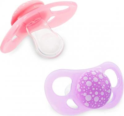 Пустышка, от 6 месяцев, цвет: розовый, фиолетовый, 2 шт – фото 7