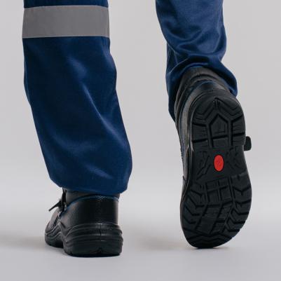 Ботинки рабочие для сварщика кожаные с защитным подноском черные Profi 4610235281561 – фото 1