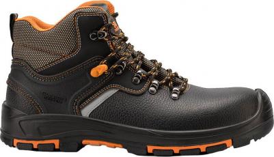 Ботинки рабочие кожаные с защитным подноском и стелькой черные Profi 4660272916391