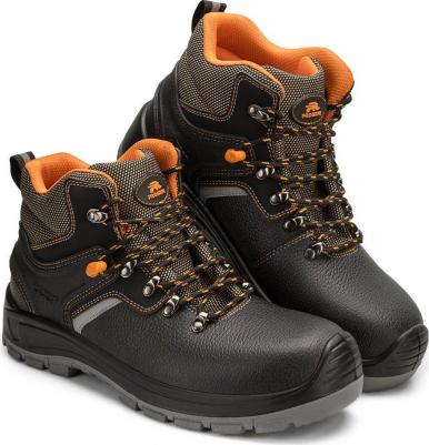 Ботинки рабочие кожаные с защитным подноском и стелькой черные Profi 4660272916391 – фото 3