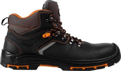 Ботинки рабочие кожаные утепленные с защитным композитным носком черные 4660272916544