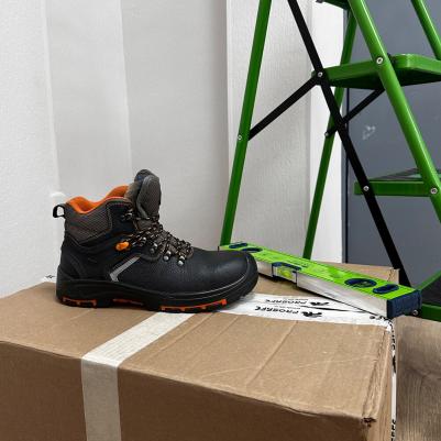 Ботинки рабочие кожаные утепленные с защитным композитным носком черные 4660272916544 – фото 2