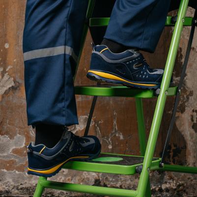 Полуботинки рабочие текстильные со светоотражающими элементами с защитным подноском черные Sport 4660272909546 – фото 8