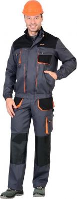 Куртка МАНХЕТТЕН-Р короткая, темно-серая с оранжевым и черным, р 96-100/170-176 101463-р