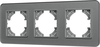 Рамка из серии OMALI изготовлена из закаленного стекла высокой прочности. Корпус выполнен в сером цвете с глянцевой поверхностью, с глубиной 7 мм 4680638906767