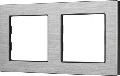 Рамка из серии PRESTO с лицевой панелью из алюминиевого сплава и сатинированной обработкой поверхности, лаконично завершит образ многих современных 4650168586951