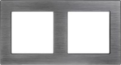 Рамка из серии PRESTO с лицевой панелью из алюминиевого сплава и сатинированной обработкой поверхности, лаконично завершит образ многих современных 4650168586951 – фото 1