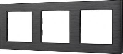 Рамка из серии PRESTO с лицевой панелью из алюминиевого сплава и сатинированной обработкой поверхности, лаконично завершит образ многих современных