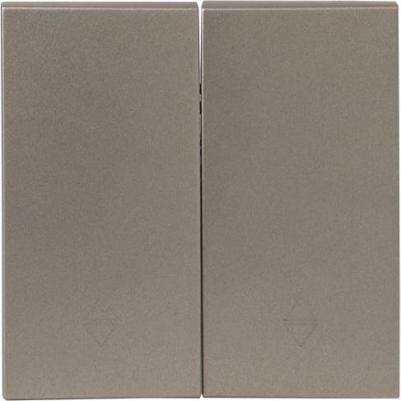 Лицевая панель 2-клавишного проходного выключателя PROxima Валенсия 10А, кашемир ESV10-L-027-40 – фото 1